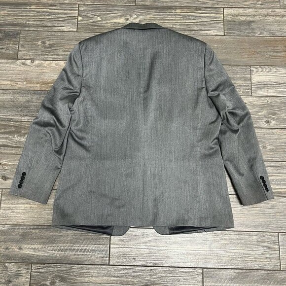 Lauren Ralph Lauren Suit Jacket Men’s 46R Sport Coat Gray Silver Herringbone - Picture 3 of 14